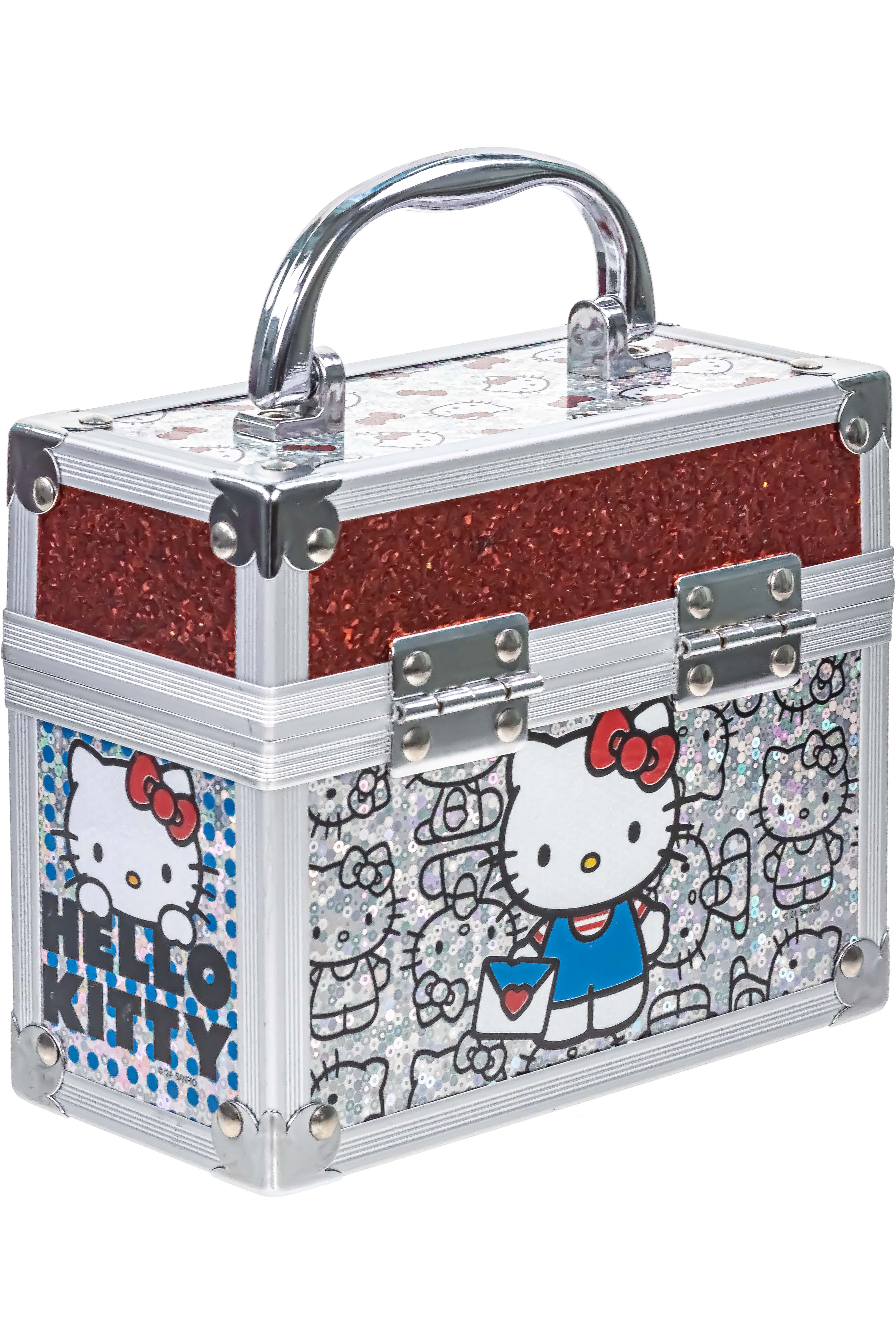 Hello Kitty Lip Balm Set In Mini Train Case, Townley