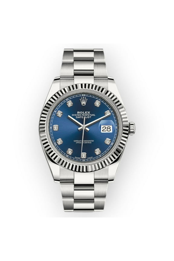 Pre-Owned Rolex Datejust 126334 41mm Blue Diamond Dial