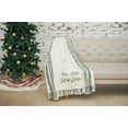 thumbnail image 2 of "Tis The Season" Morgan Green & White Christmas 100% Cotton Handwoven Throw Blanket 50" x 60", 2 of 4