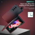 thumbnail image 5 of Feishe for Samsung Galaxy Z Fold 3 Case, Shockproof Luxury Gradient Color with Tempered Glass Screen Protector Matte Folding Flip Cover for Samsung Galaxy Z Fold 3 5G 7.6 inch, Deep Red, 5 of 7