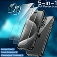 thumbnail image 3 of JETech 5 in 1 Case for iPhone 15 Pro Max 6.7-Inch with 2-Pack Each Tempered Glass Screen Protector and Camera Lens Protector, Non-Yellowing Shockproof Bumper Phone Cover (Black), 3 of 7