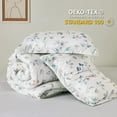 thumbnail image 6 of Floral Comforter Set - Queen Bedding Botanical Bed Comforter Queen Set, 3 Pieces Lightweight Fluffy Bedding Set, Includes 2 Pillow Shams, 6 of 7