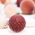 thumbnail image 5 of Velvet Christmas Ornaments Set, 35PCS Flocked Shatterproof Assorted Hanging Xmas Tree Ball Decorations, for Home Party Holiday Decor, 5 of 6