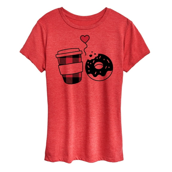 Instant Message - Coffee And Donut - Women's Short Sleeve Graphic T-Shirt
