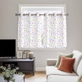 thumbnail image 4 of Colorful Polka Dot Kitchen Curtains Window Panels, Modern Minimalist Geometric Insulated Window Treatment Curtain, Grommet Curtains for Bedroom/Living Room/Bathroom, 2 Piece 42"Wx45"L, 4 of 8