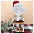 thumbnail image 3 of Mini portabotellas divertido navideño, mini soporte para botellas de licor para bebidas, bonito adorno de escritorio de madera, vamos a buscarlo, 3 of 5