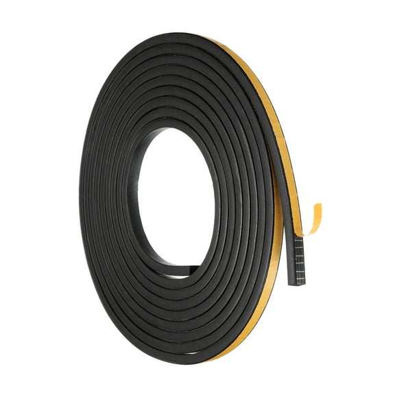 Uxcell Weather Stripping 7/25" x 1/6" 16.5ft Length Self-Adhesive High Density Door Seal Strip for Door Window