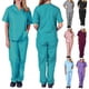 thumbnail image 1 of Uniforme médico de enfermería para mujer y hombre, ropa de trabajo, camiseta y pantalón largo, 1 of 5