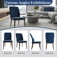thumbnail image 4 of AFO Upholstered Dining Chairs Set of 6, Modern Fabric Kitchen Side Chairs with Solid Wood Legs,for Home, Restaurant or Cafe, Blue, 4 of 6