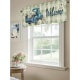 thumbnail image 6 of Spring Truck Daisy Valances for Windows, Rod Pocket Kitchen Valance Curtains - Soft & Washable Small Window Treatment for Living Room,&nbsp;Bathroom, Green Plaid, 54x18inch, 6 of 9