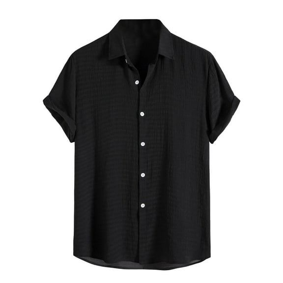 Mens Short Sleeve Button Up Men Summer Shirts Button Up Mens Shirts Short Sleeve Summer Dress Shirt Sales Today Clearance