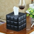 thumbnail image 3 of Nvzi Funda de cuero cuadrada para caja de pañuelos - Elegante soporte para caja de pañuelos en forma de cubo, caja de pañuelos decorativa de PU para tocador,mesa, encimera, color negro, 3 of 3