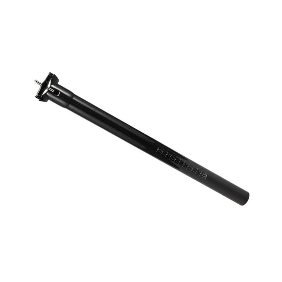 Unique Bargains Bike Suspension Seatpost 31.6x450mm Saddle Post Seat Gloss Black Carbon Fiber