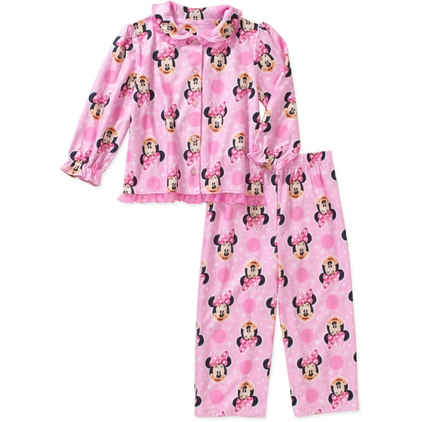 Minnie Mouse Toddler Girl Button Down Pajama Set