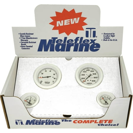- Sierra 68387P Arctic Series White Outboard 4 Set with Tachometer, Speedometer, Voltmeter and Fuel Gauges
