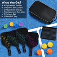 thumbnail image 6 of Pickleball-Paddles-Set of 4 Rackets, Pickle-Ball Equipment with Balls, Bag, Accessories, Fiberglass Graphite Pickleball Racquet Set for Men, Women, Kids, Adults, 6 of 7