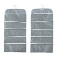 thumbnail image 2 of AnuirheiH Closet Hanging Organizer with Mesh Pockets & Rotating Metal Hanger,Dual Sided Wall Shelf Wardrobe Storage Bags,Non-woven Space Saver Bag for Bra Underwear Underpants Socks(15 Pocket), 2 of 5