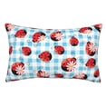 thumbnail image 1 of Balery Flowers and Lady Bugs Funda de Cojín Estampada, Regalos para Mujeres, Regalos de Amor para Ella, Regalos para Novia o Esposa, Funda de Almohada-14"x20", 1 of 6