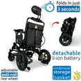 thumbnail image 4 of Majestic Buvan Electric Wheelchair, Folding Lightweight Wheelchairs, Motorized Wheel Chair, 310 Lbs Max Capacity, 20″ Wide Seat, 20AH Battery 17+ Miles Range, 4 of 6