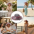 thumbnail image 3 of Vjnyvs Europe Style Sun Hat Women Organza Polka Dots Hat Wide Brim Floral Hat Elegant Spring Cap UV Protection Caps for Travel, 3 of 7