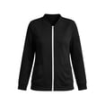 thumbnail image 7 of Qodauz Scrub Sweatshirt Jackets for Women Zipper Bomber Jacket Medical Nurse Coats with Pockets 2XL, 7 of 7