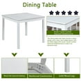thumbnail image 3 of PORKISS Dining Table Set for 4, Solid Wood Dining Room Set with 1 Square Table 4 Upholstered Chairs, Dinner Table with Padded Chairs for Home Kitchen, White, 3 of 11