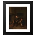 thumbnail image 2 of Quirijn Van Brekelenkam 15x18 Black Modern Framed Museum Art Print Titled - Interior with Two Men by the Fireside (1664), 2 of 5