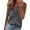 Gray, variant on Cotonie Women's Tank Tops Casual Solid Color Ruffle Collar Sleeveless Ruffle Shirt Blouse V-Neck Sleeveless Shirt Tops