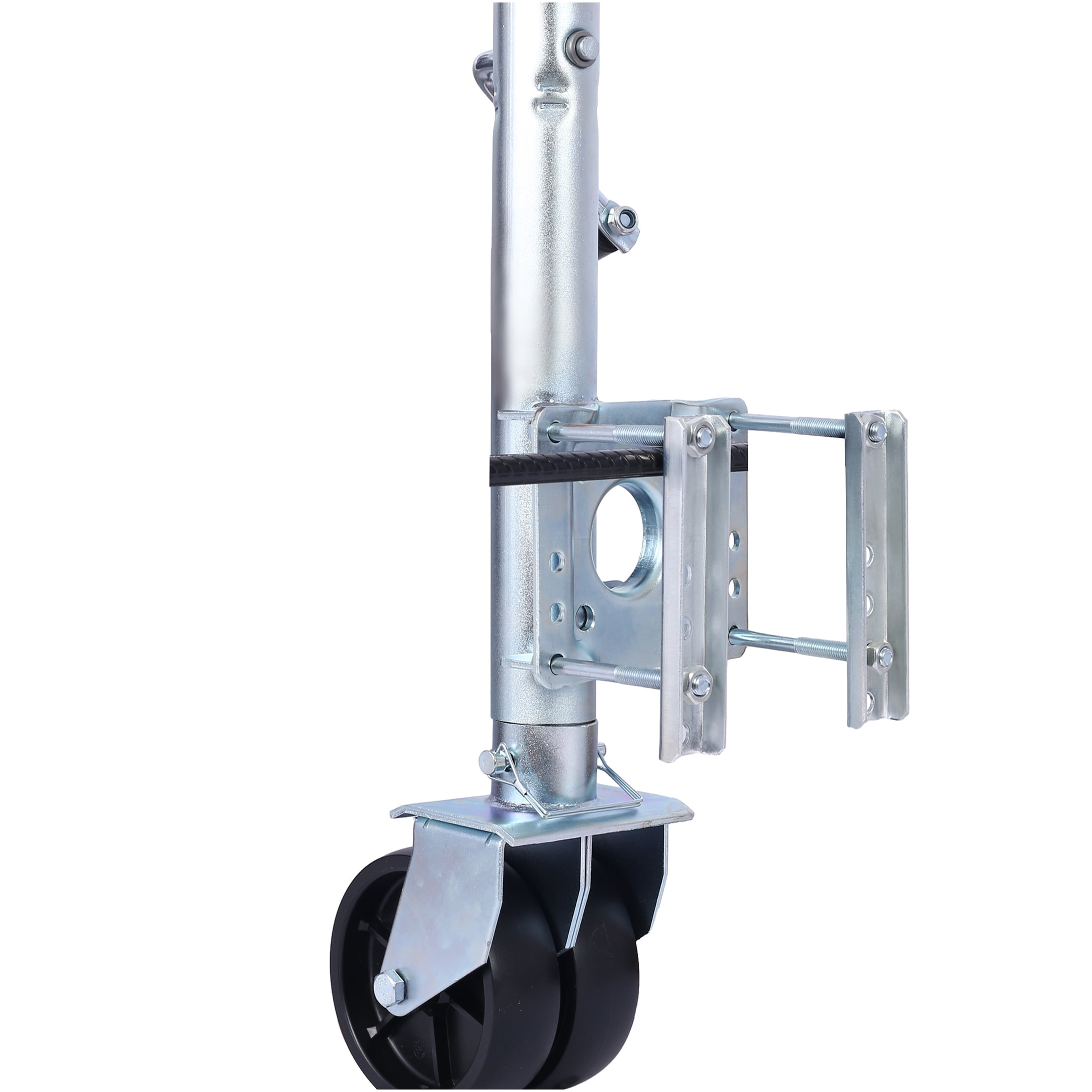 JERFIT 1500 lb Bolt-On Trailer Tongue Jack with Swivel Wheel - 34.5" Heavy Duty Jack Stand for Boat, RV, Horse & Utility Trailers