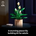 thumbnail image 4 of LEGO Botanicals Peace Lily Flower Building Set for Adults - DIY Bedroom, Book Shelf & Home Decor for Women & Men, Ages 18+ - Artificial Flowers Crafting Kit - Gift Idea for Birthdays - 11504, 4 of 8