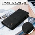 thumbnail image 6 of Decase for Samsung Galaxy S23 Ultra Wallet Case with Card Holder, PU Leather Kickstand Card Slots Adjustable Crossbody Lanyard Zipper Magnetic Flip Shockproof Cover Case 6.8 Inch, Black, 6 of 9