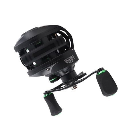 LAZIOEGR HL Metal Wheel Baitcasting Fishing Reel Left Hand Magnetic Brake Angling Accessory for Freshwater Saltwater Smooth 7.2:1 Gear Ratio Lightweight Essential Tackle Gear 5.51 inches / 14 cm