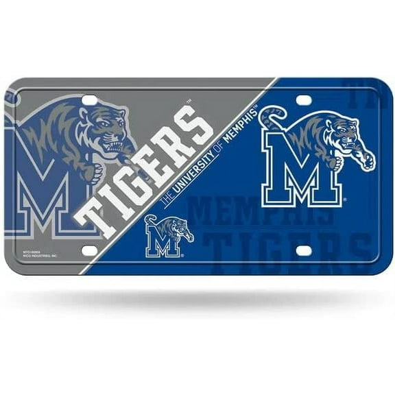 Memphis Tigers Logo 12x6 Metal License Plate Auto Tag