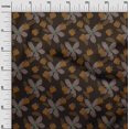 thumbnail image 3 of oneOone Polyester Spandex Brown Fabric Floral Retro Sewing Craft Projects Fabric Prints By Yard 56 Inch Wide, 3 of 5