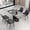 Black, variant on bokifol White Faux Marble Dining Table,63" Rectangle Modern Dinner Table for 6,Farmhouse Long Kitchen Table for Living Room with Sturdy Base,Snow-white