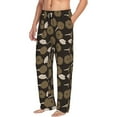 thumbnail image 3 of Mens Pajama Pants - Soft Sleep & Lounge Pants for Men, floral doodles print Cuteness Casual PJ Bottoms Pants with Pockets, 3 of 5
