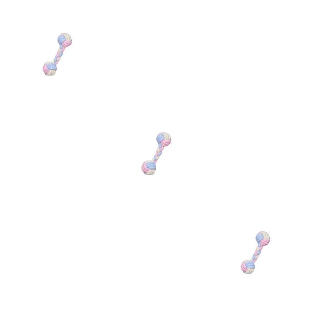 Billuyoard Cuerdas de algodón interactivo resistente a mordidas limpios perros juguete cabeza calva juguetes para masticar forma de hueso Type1 NO1