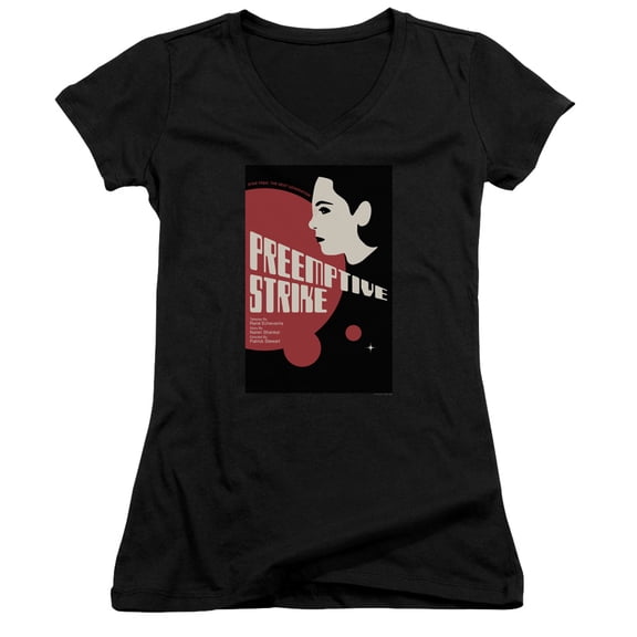 Star Trek Tng Season 7 Episode 24 Junior Women's V-Neck T-Shirt Black