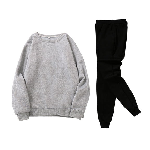 Akiihool Mens Sweatpant Sets Mens Sets Outfits 2 Piece Drawstring Matching Sweatsuits Set (Grey,M)