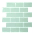thumbnail image 1 of Etiqueta de azulejo de pared Toystoory Papel tapiz de plástico de ladrillo 3D Autoadhesivo Verde, 1 of 6