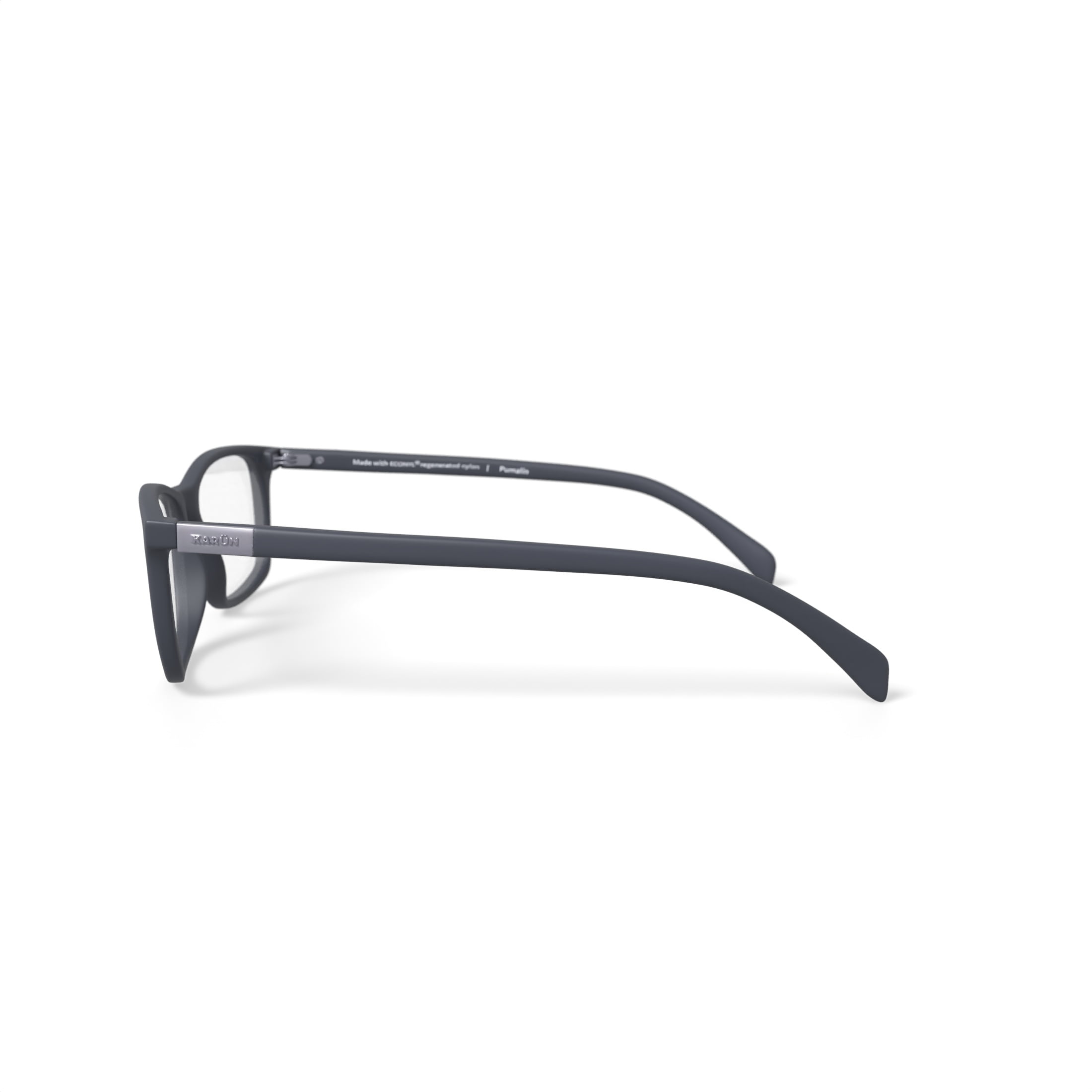 Karun Men's Corcovado Rectangular Prescription Eyeglasses with Case, Black
