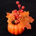 thumbnail image 2 of Artificial Pumpkin Home Ornament, Fake Pumpkin Artificial Vegetable Outdoor Pumpkin for Halloween Thanksgiving Day Dining Table Decorations, 2 of 6