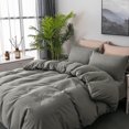 thumbnail image 4 of Wdftyju Juego de ropa de cama suave y sólida, 4 Uds., sábanas de edredón, fundas de almohada (gris plateado)-195096,05 Wdftyju 5yt1tz9uz7pw7bh9D05, 4 of 8