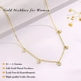 thumbnail image 6 of Turandoss 14K Gold Plated Cubic Zirconia Necklace for Women Dainty Simple Non Tarnish Station Necklaces Choker Cubic Zirconia Necklaces Wedding Prom Bridesmaids Gifts for Women Girl, 6 of 7