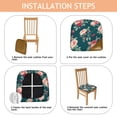 thumbnail image 4 of Pioneer Flower Floral Print Pattern Seat Covers for Dining Room Chairs Set Of 4,Stretch Printed Washable Chair Seat Cover with Elastic Ties and Button,Removable Waterproof Couch Cushion Covers, 4 of 6