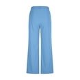 thumbnail image 5 of FRSASU Women's Dress Pants Wide Leg Pull On Stretchy Work Slacks High Waisted Business Casual Straight Trousers with Pockets Sky Blue, 5 of 9
