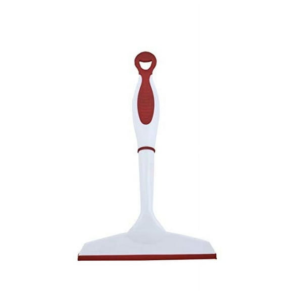Superio 6” Window Squeegee with Grip Handle and Hanging Hook. (Red)