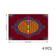 thumbnail image 4 of Amarainy Feng Shui Flower Of Life Mandala Design Linen Table Mats Set Of 4 For Home Kitchen Table Decor 12x18 inch, 4 of 5