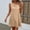 Khaki, variant on Pullover Mini Dress for Women Flowy Summer Dresses Casual Solid Surplice Tunic Womens Sleeveless Dress, Sizes S-2X