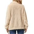 thumbnail image 4 of Herrnalise Jackets For Women Zippered Cardigan Hooded Sweater Coat Long Sleeved Hooded Casual Coat/jacket Shackets For Women 2024 fall Beige,XXL, 4 of 4